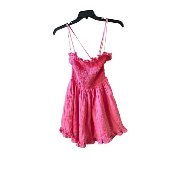 Free people Josephine mini bubble dress in bubblegum pink size small - Picture 7 of 13